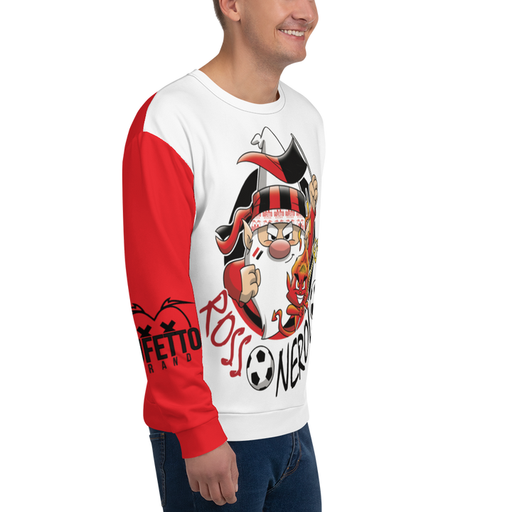 Felpa unisex Uomo/Donna ROSSO NEROLO - Gufetto Brand 