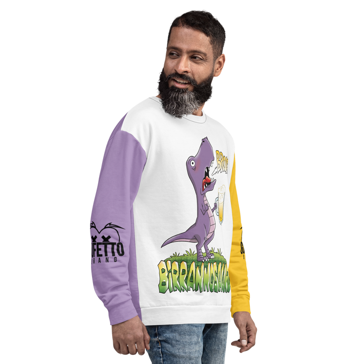 Felpa unisex Uomo/Donna BIRRANNOSAURO - Gufetto Brand 