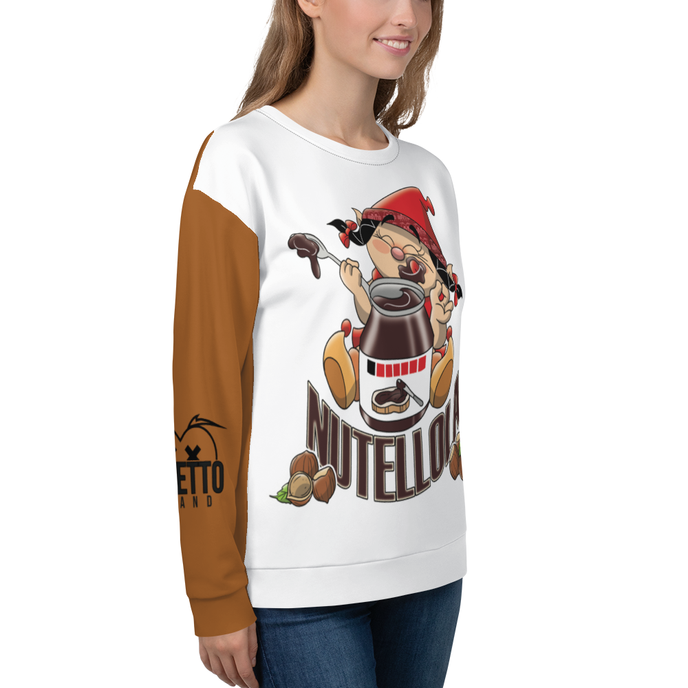 Felpa unisex Uomo/Donna NUTELLOLA - Gufetto Brand 