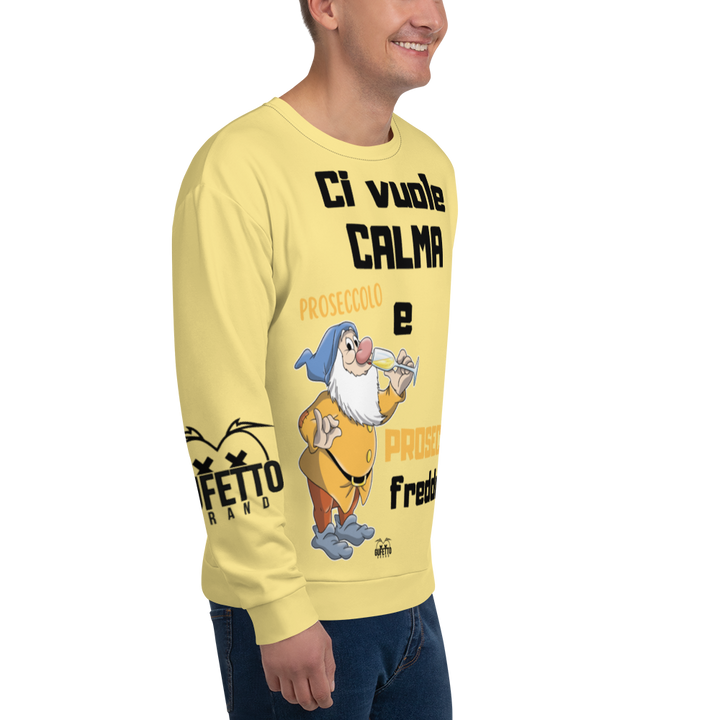 Felpa unisex Uomo/Donna PROSECCO FREDDO - Gufetto Brand 