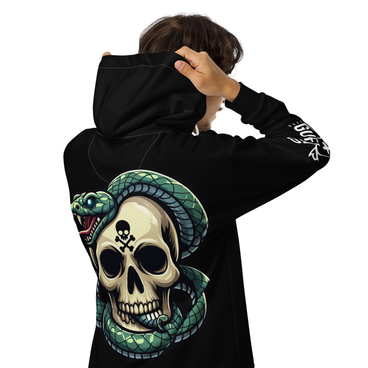 Felpa con cappuccio con zip unisex Skull Dark - Gufetto Brand 