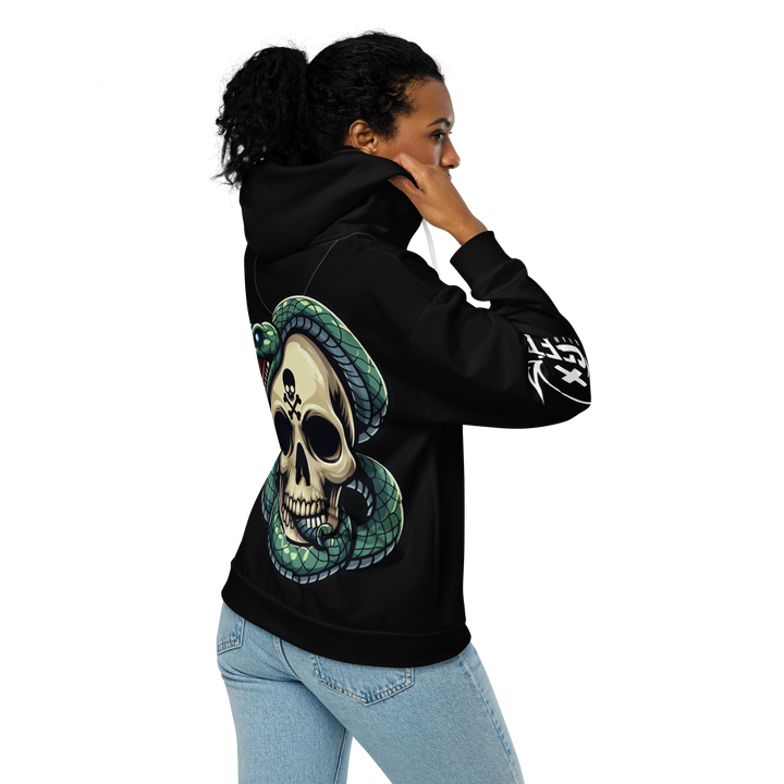 Felpa con cappuccio con zip unisex Skull Dark - Gufetto Brand 