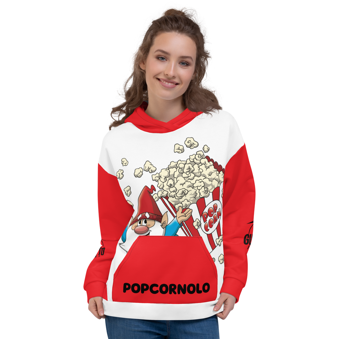 Felpa con cappuccio Uomo/Donna POPCORNOLO - Gufetto Brand 