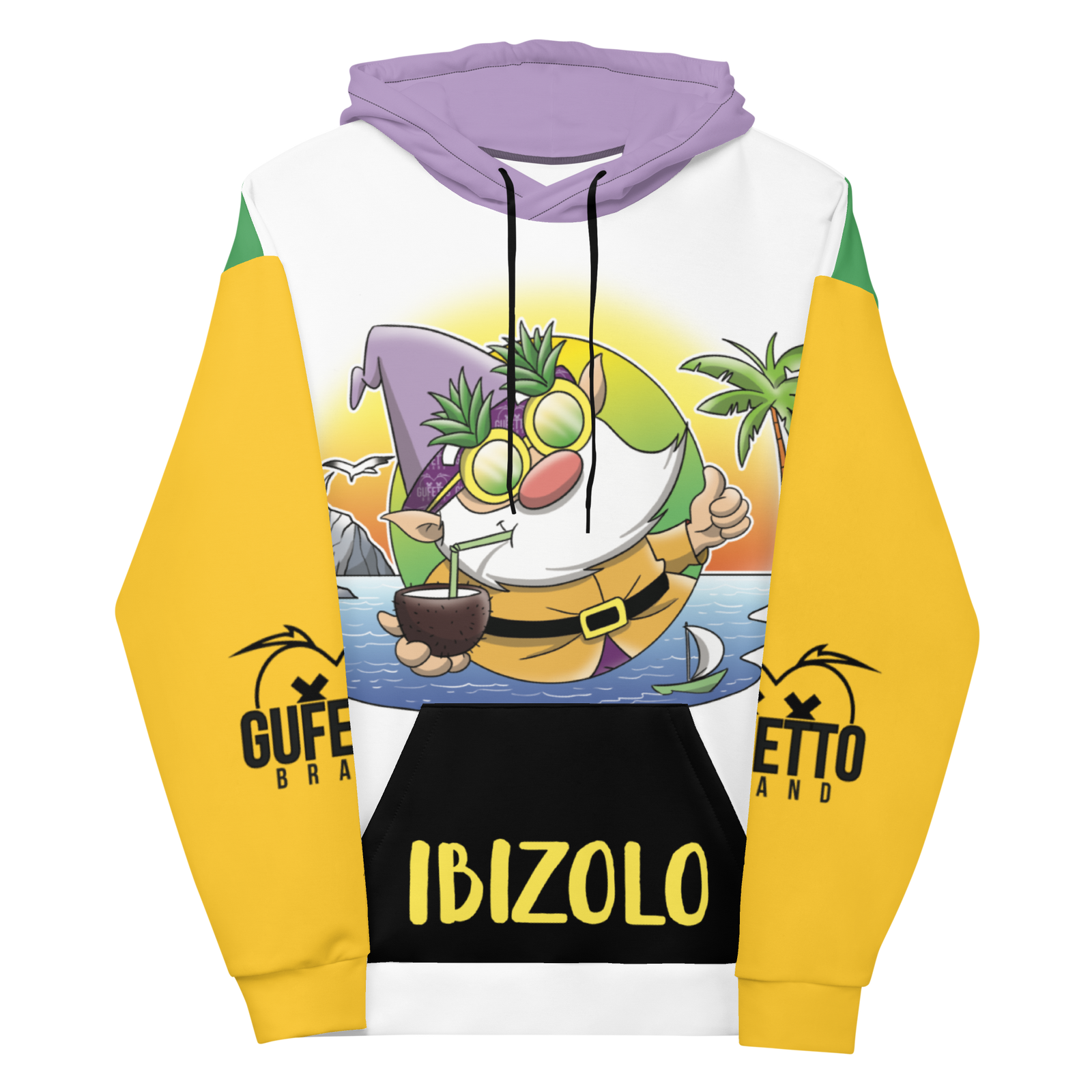 Felpa con cappuccio Unisex Uomo/Donna IBIZOLO - Gufetto Brand 