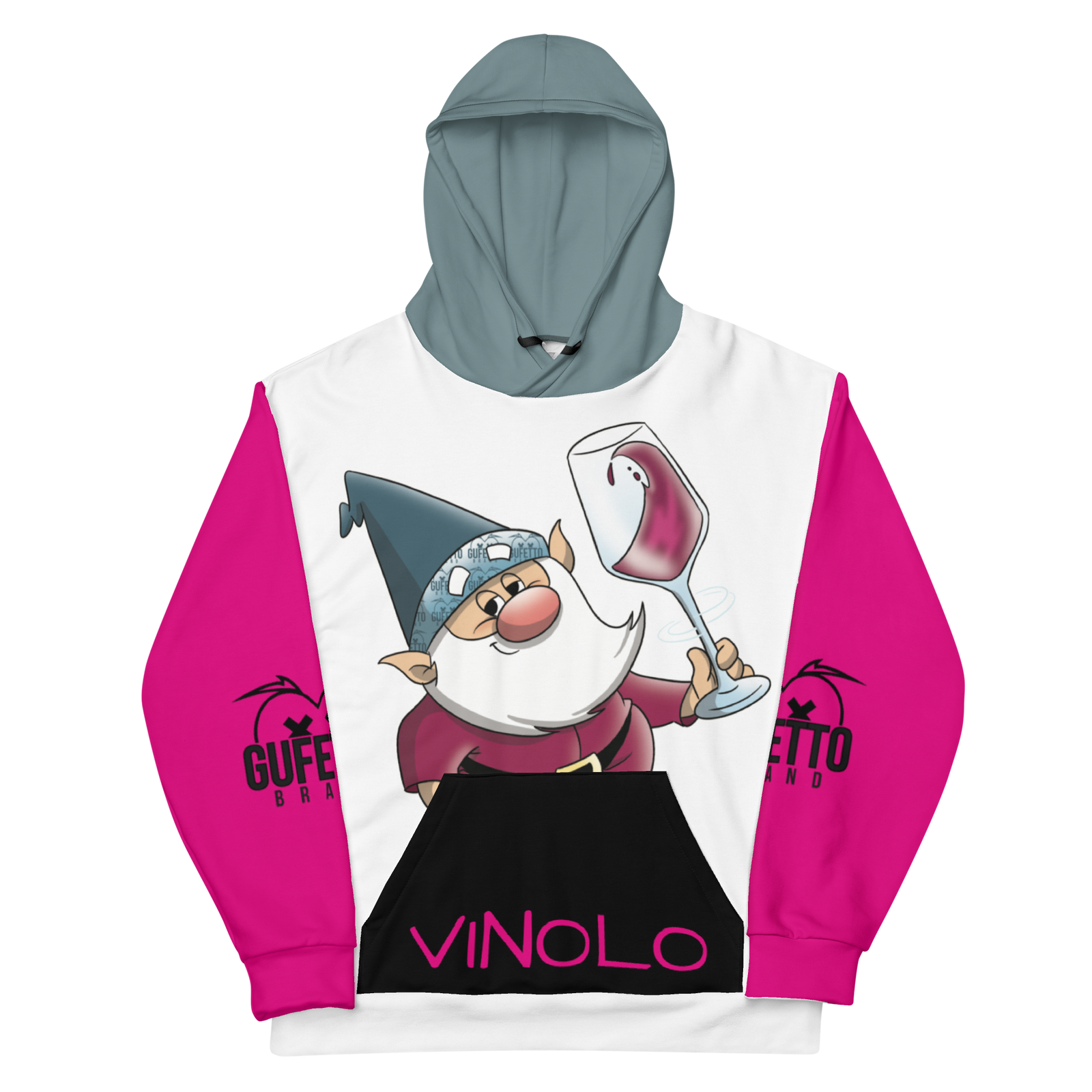Felpa con cappuccio Unisex Uomo/Donna VINOLO - Gufetto Brand 