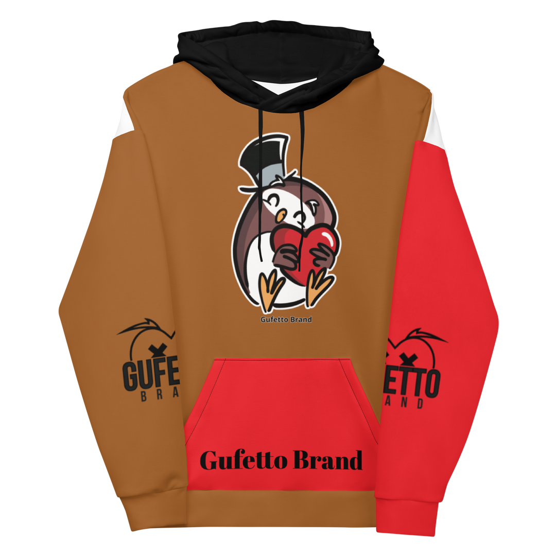 Felpa con cappuccio Uomo/Donna GUFETTO CUORE - Gufetto Brand 
