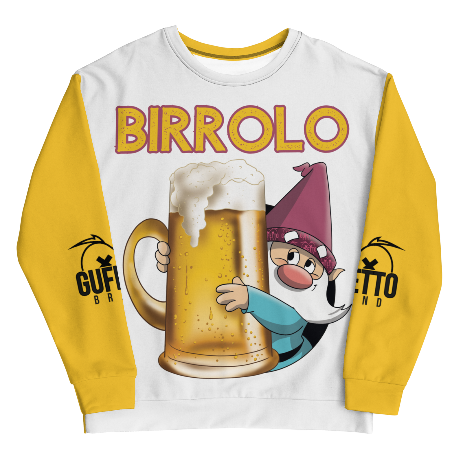 Felpa unisex Uomo/Donna BIRROLO NEW - Gufetto Brand 