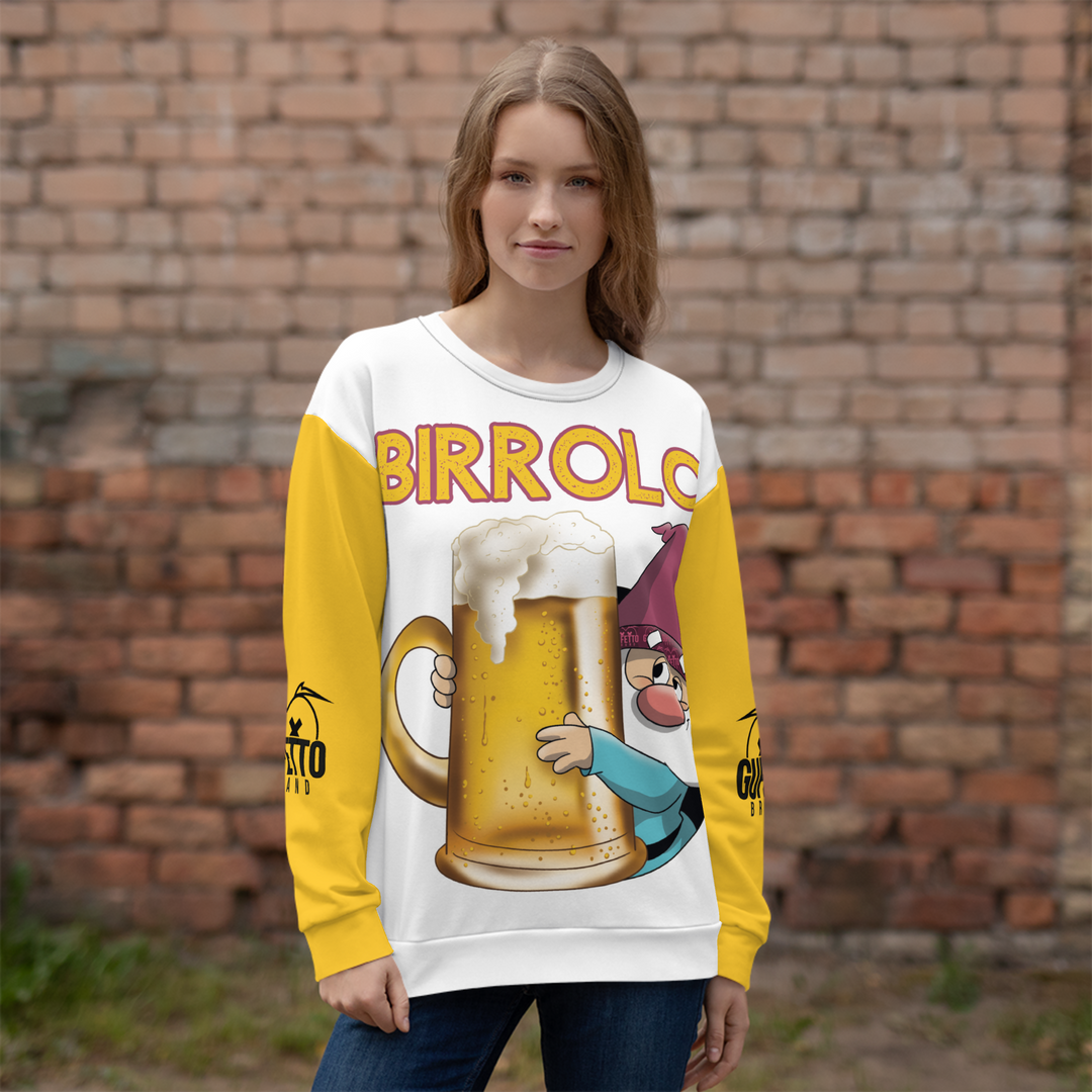 Felpa unisex Uomo/Donna BIRROLO NEW - Gufetto Brand 