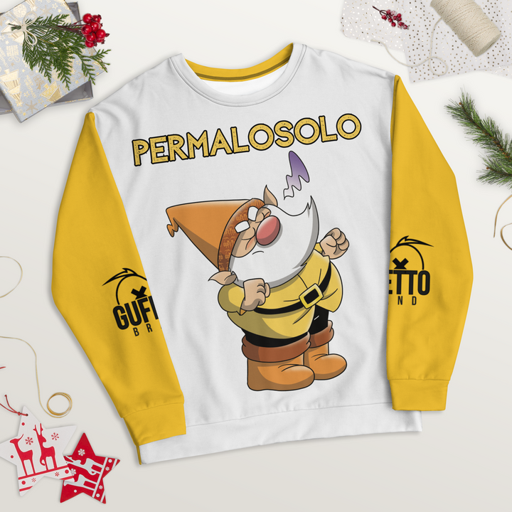 Felpa unisex Uomo/Donna PERMALOSOLO - Gufetto Brand 