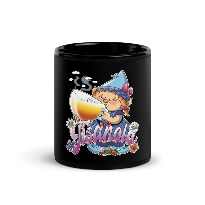 Tazza nera lucida TISANOLA - Gufetto Brand 