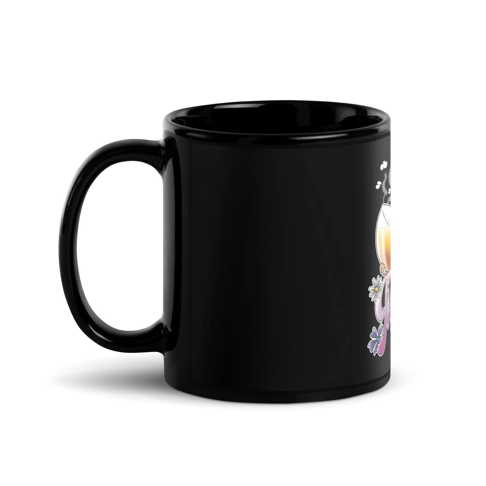 Tazza nera lucida TISANOLA - Gufetto Brand 