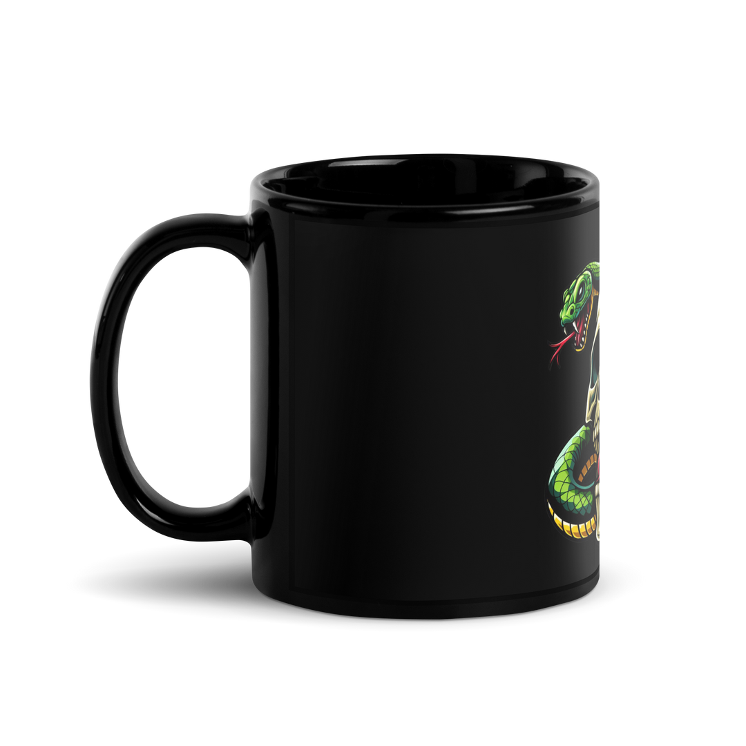 Tazza nera lucida SKULL DARK - Gufetto Brand 