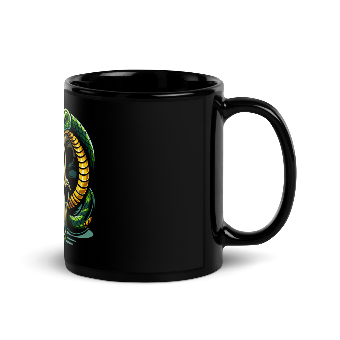 Tazza nera lucida SKULL DARK - Gufetto Brand 