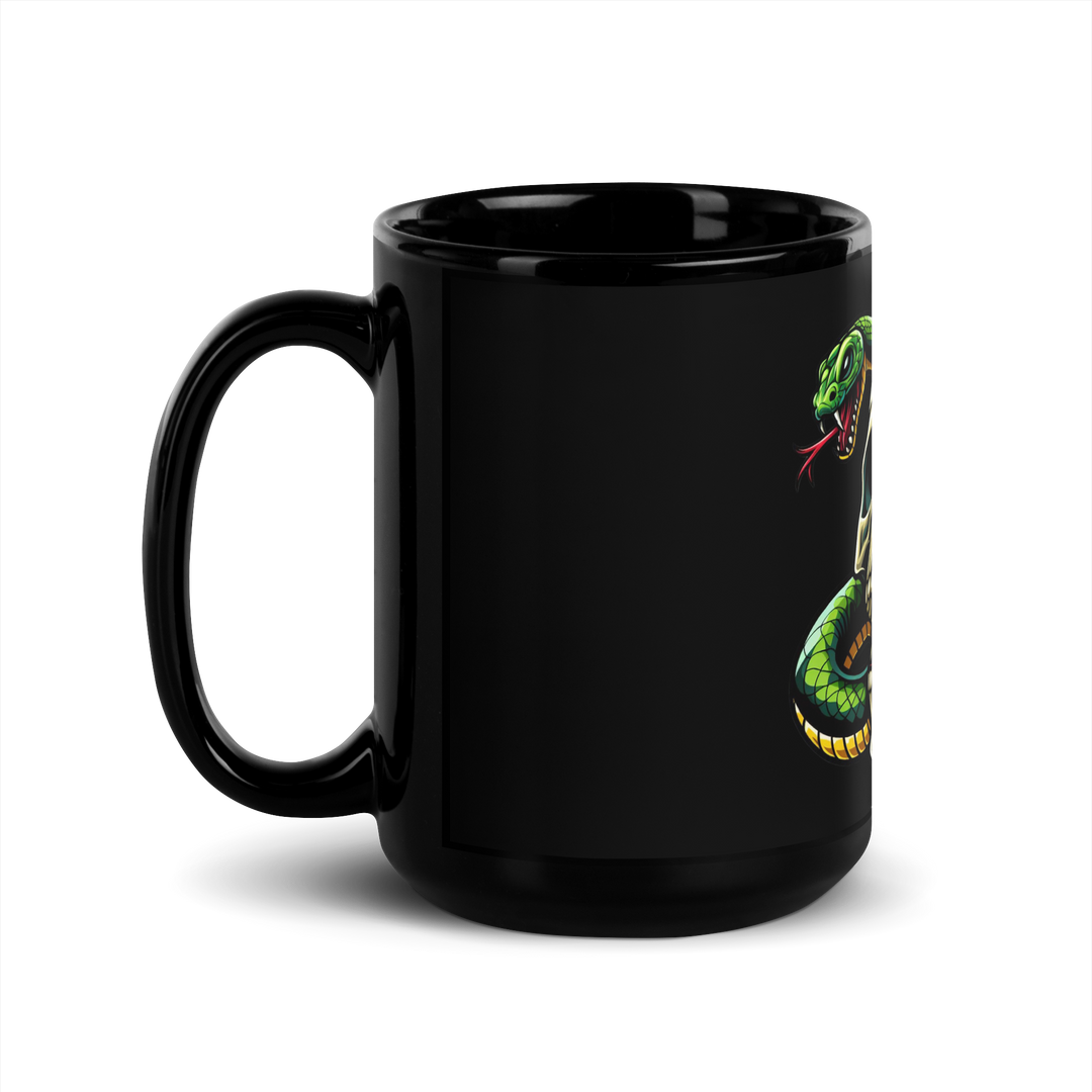 Tazza nera lucida SKULL DARK - Gufetto Brand 