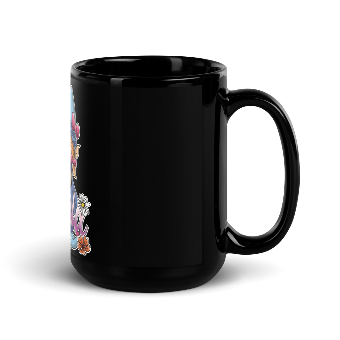 Tazza nera lucida TISANOLA - Gufetto Brand 