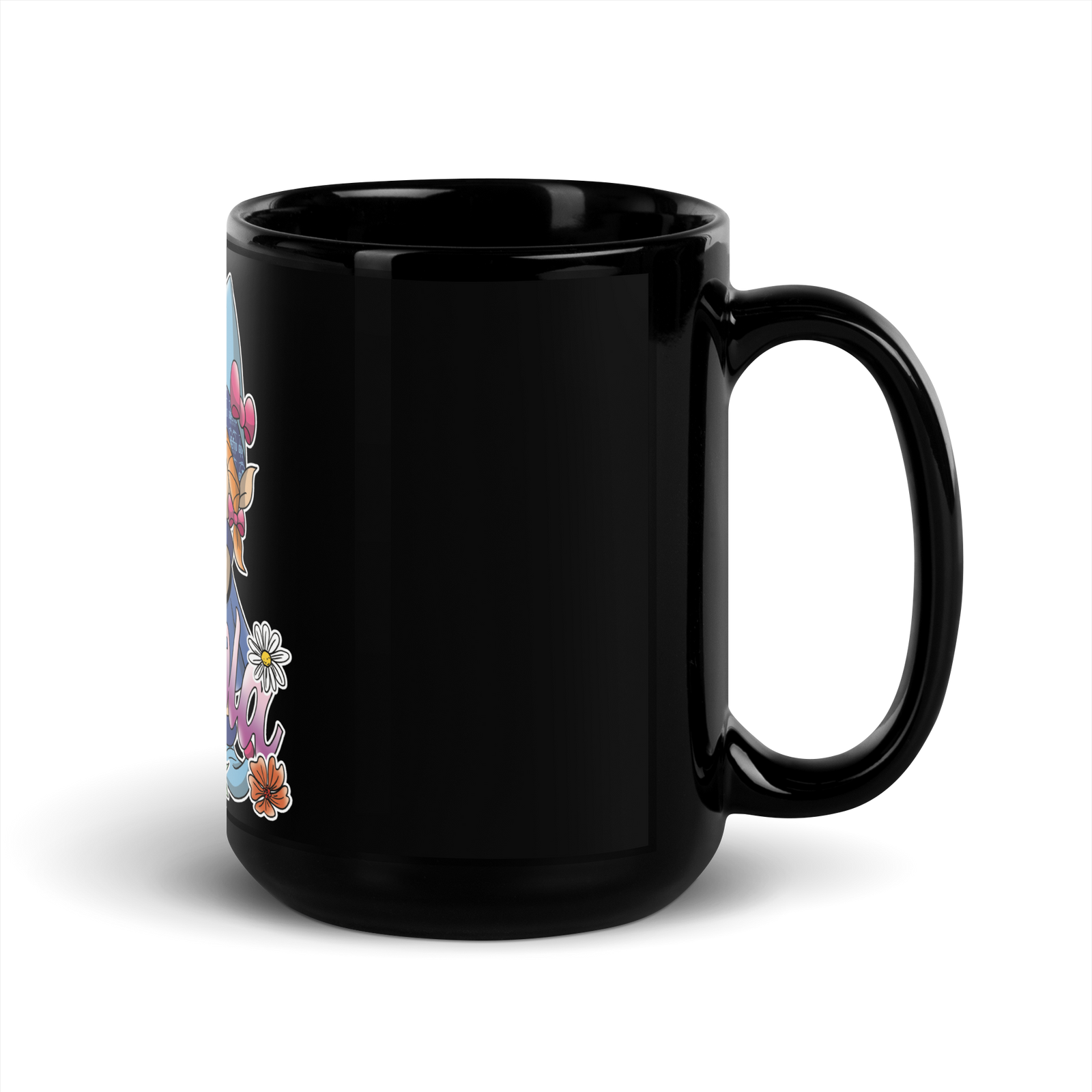 Tazza nera lucida TISANOLA - Gufetto Brand 