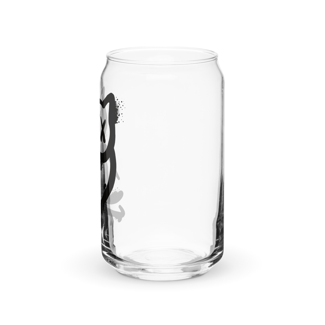 Bicchiere a forma di barattolo GUFETTO 1 NERO OCCHI NERI - Gufetto Brand 