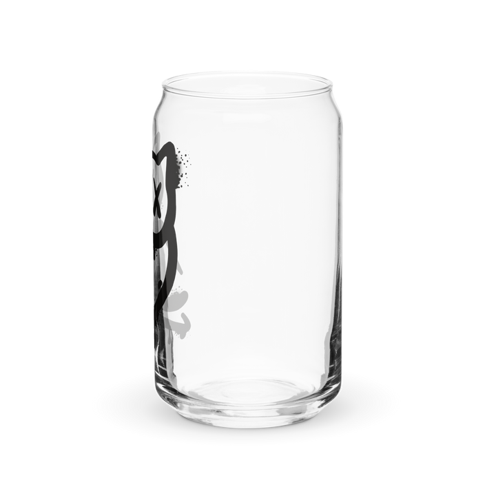 Bicchiere a forma di barattolo GUFETTO 1 NERO OCCHI NERI - Gufetto Brand 