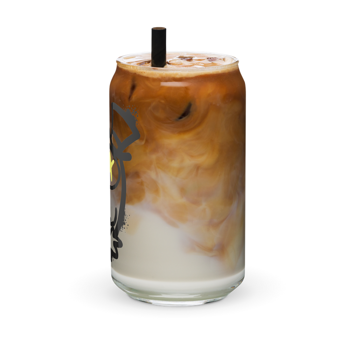 Bicchiere a forma di barattolo GUFETTO 2 NERO OCCHI GIALLI - Gufetto Brand 