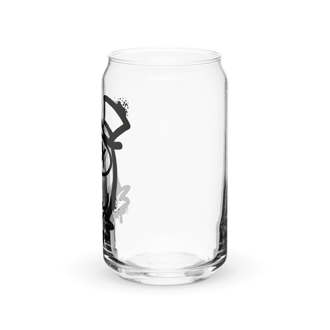 Bicchiere a forma di barattolo GUFETTO 2 NERO OCCHI NERI - Gufetto Brand 