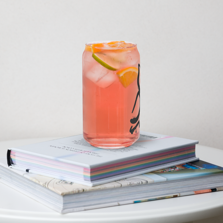 Bicchiere a forma di barattolo GUFETTO 1 NERO OCCHI ROSSI - Gufetto Brand 