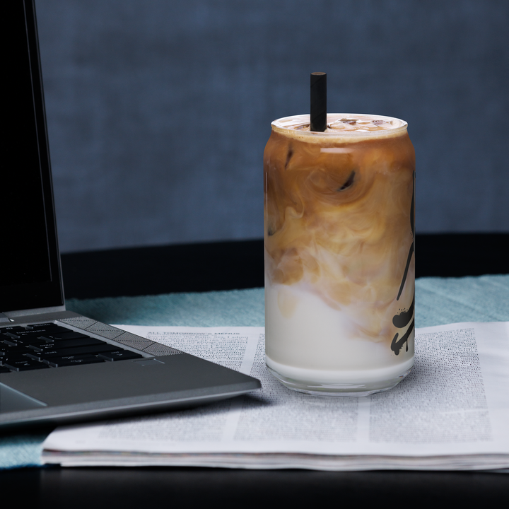 Bicchiere a forma di barattolo GUFETTO 1 NERO OCCHI GIALLI - Gufetto Brand 