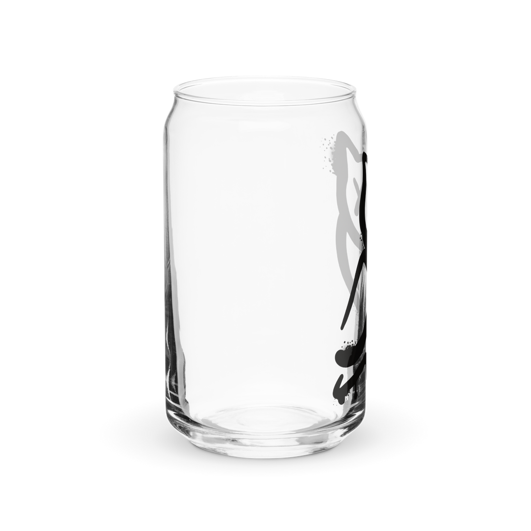 Bicchiere a forma di barattolo GUFETTO 1 NERO OCCHI NERI - Gufetto Brand 
