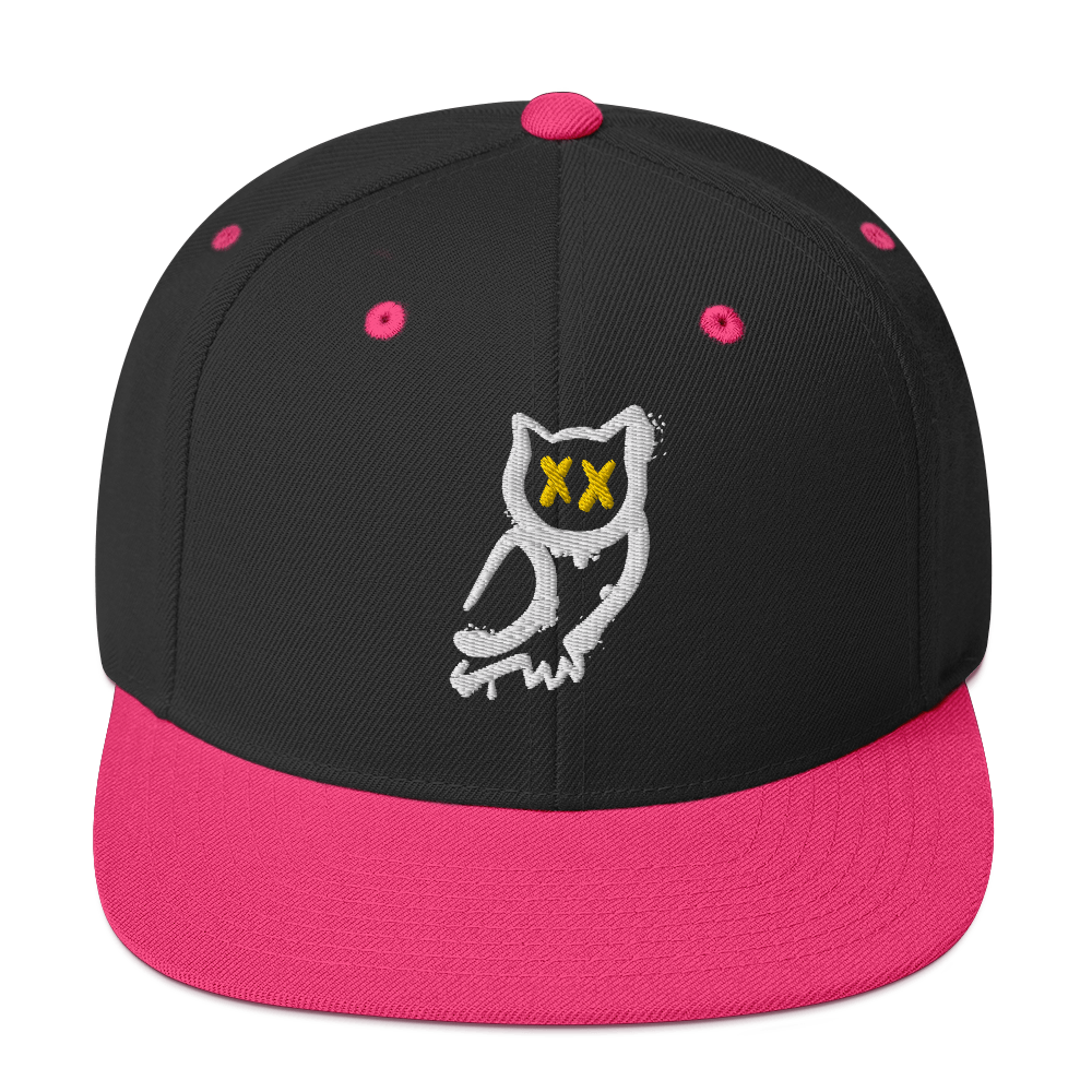 Cappellino snapback (baseball) GUFETTO 1 BIANCO OCCHI GIALLI - Gufetto Brand 