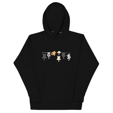 Felpa con cappuccio Unisex Donna/Uomo Gatti