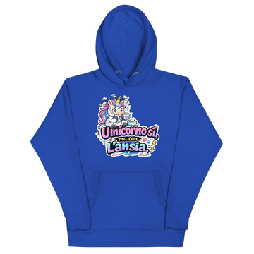 Felpa con cappuccio Unisex Donna/Uomo Unicorno Ansia