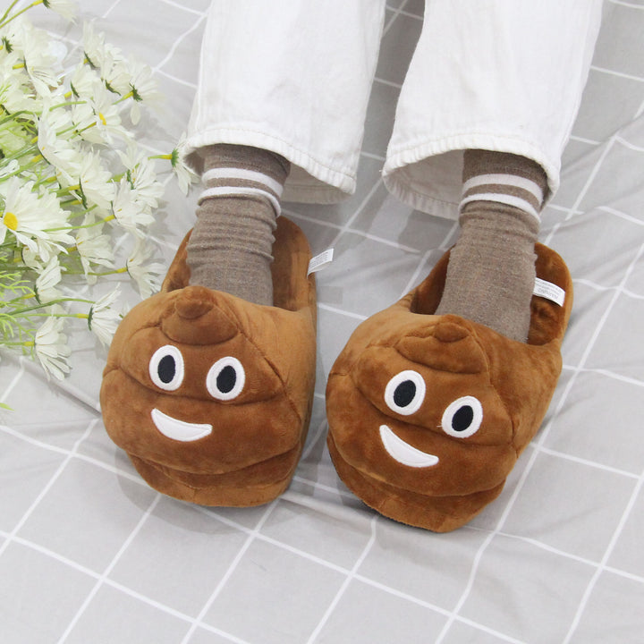 Pacchetto Emoticon Cacca Divertenti Pantofole di Peluche - Gufetto Brand 