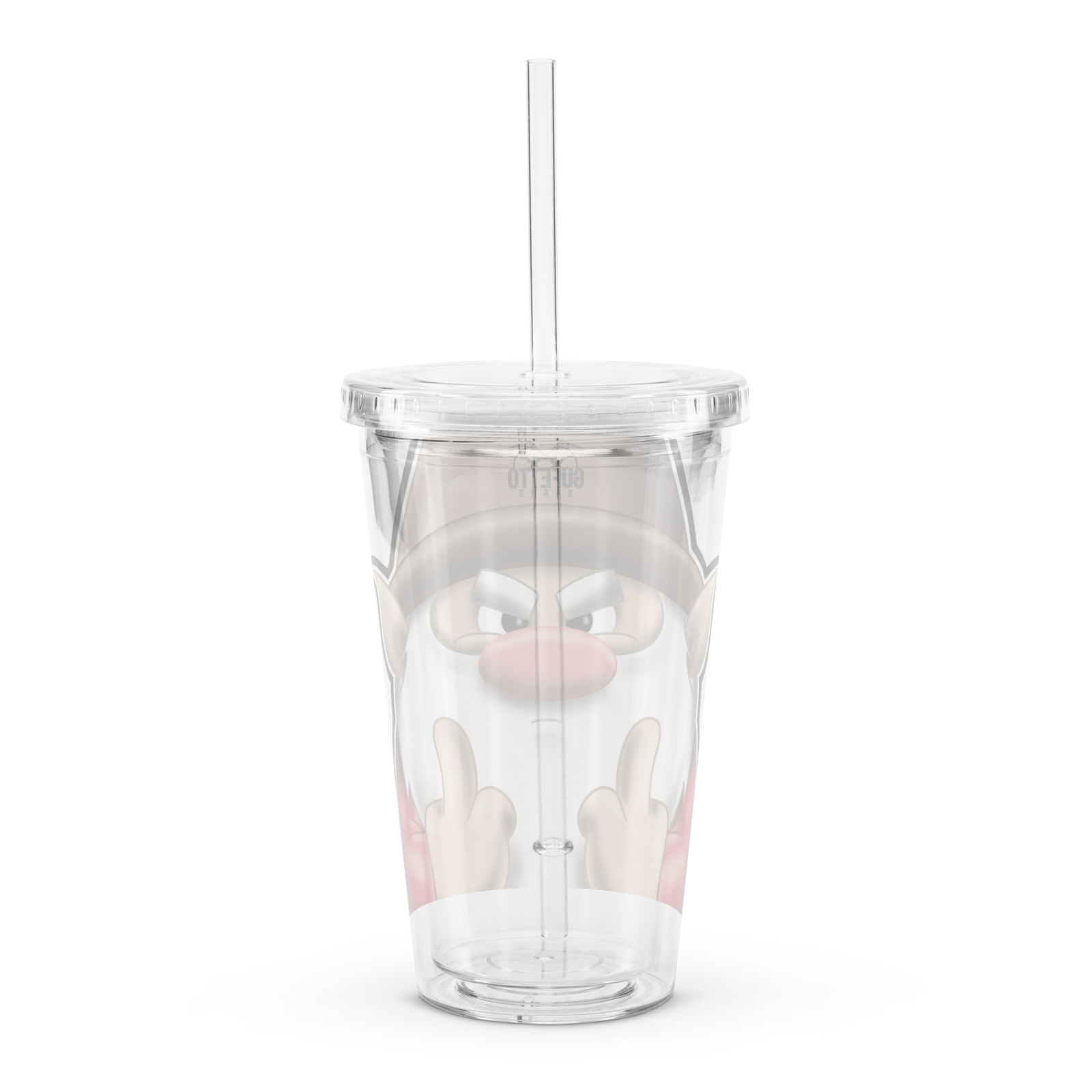 Borraccia in plastica trasparente STRONZOLO - Gufetto Brand 