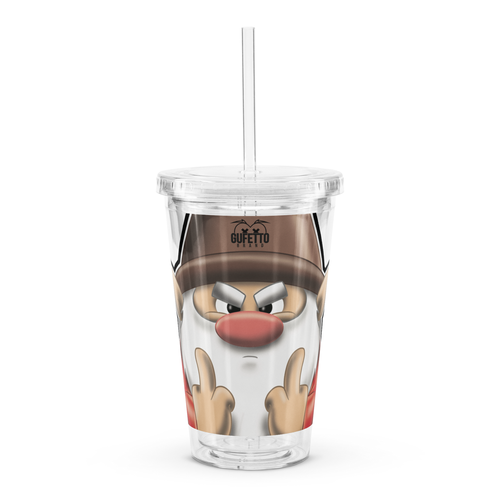 Borraccia in plastica trasparente STRONZOLO - Gufetto Brand 