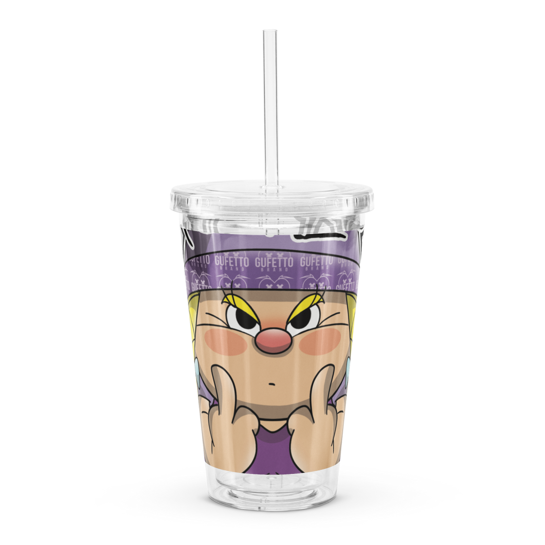 Borraccia in plastica trasparente STRONZOLA - Gufetto Brand 