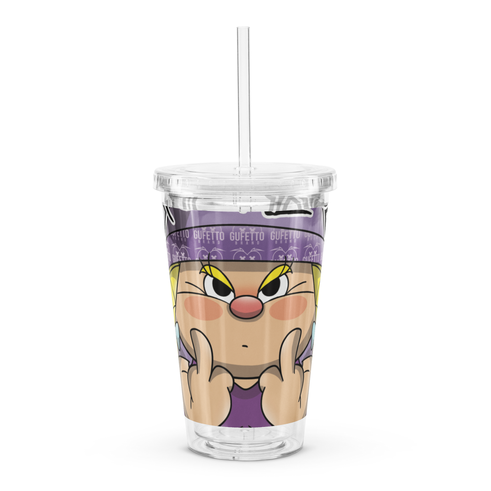 Borraccia in plastica trasparente STRONZOLA - Gufetto Brand 