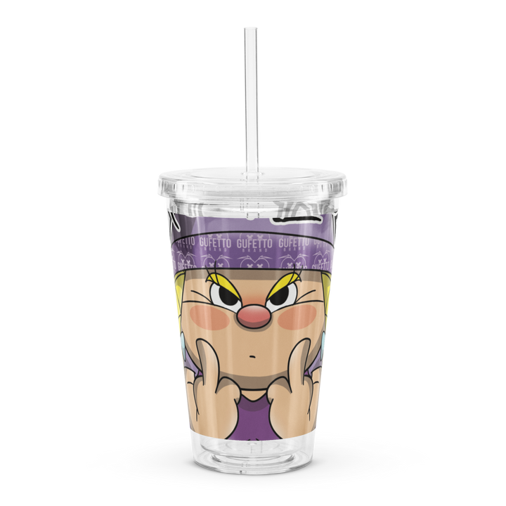 Borraccia in plastica trasparente STRONZOLA - Gufetto Brand 