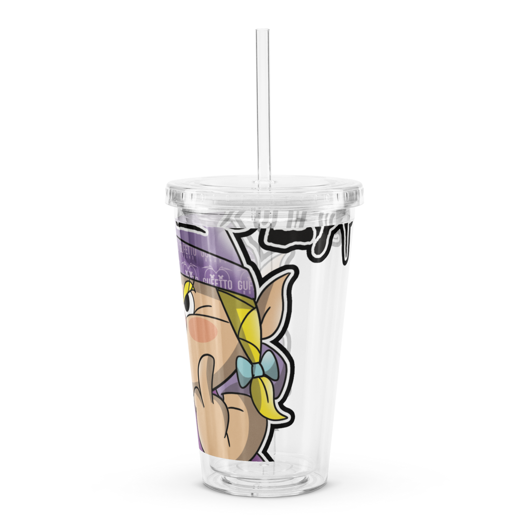 Borraccia in plastica trasparente STRONZOLA - Gufetto Brand 