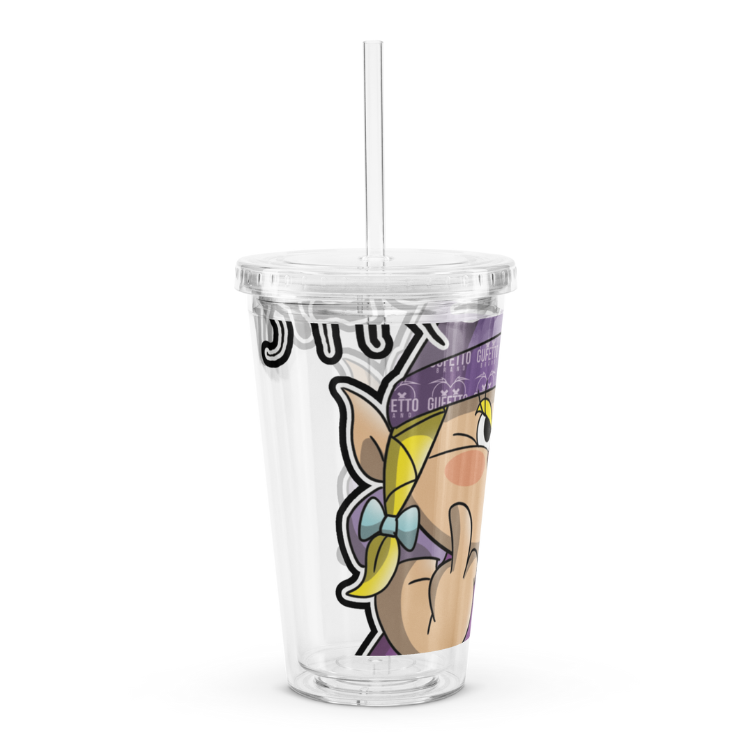 Borraccia in plastica trasparente STRONZOLA - Gufetto Brand 