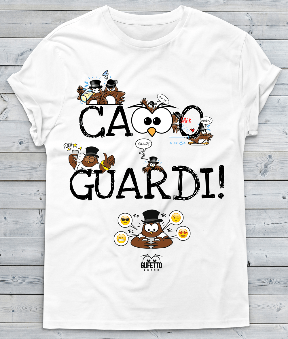 BLACKF. T-shirt Donna Ca..o Guardi Gufetti Edition - Gufetto Brand 