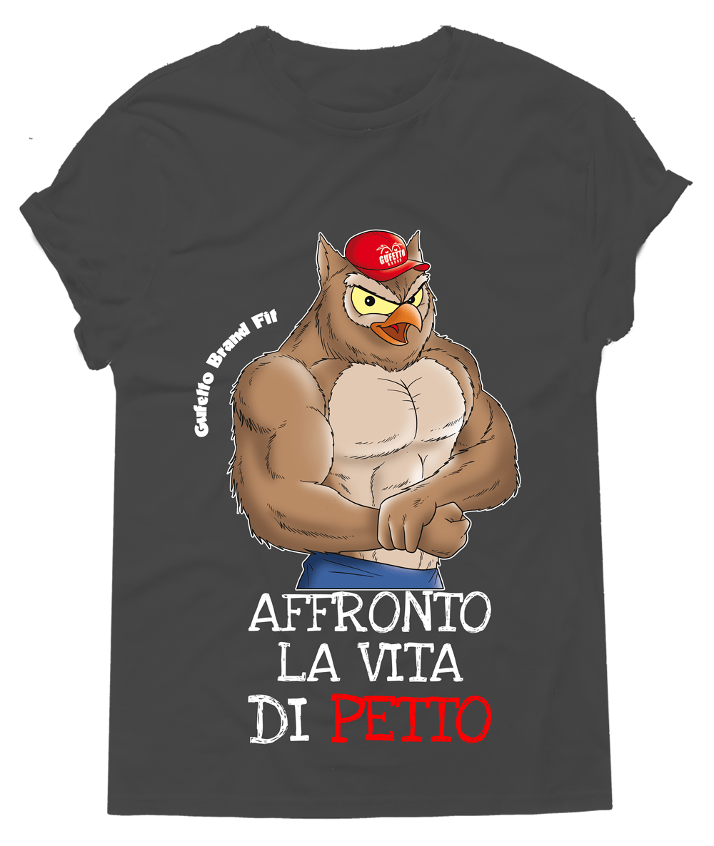 BLACKF. T-shirt Uomo Affronto la Vita - Gufetto Brand 