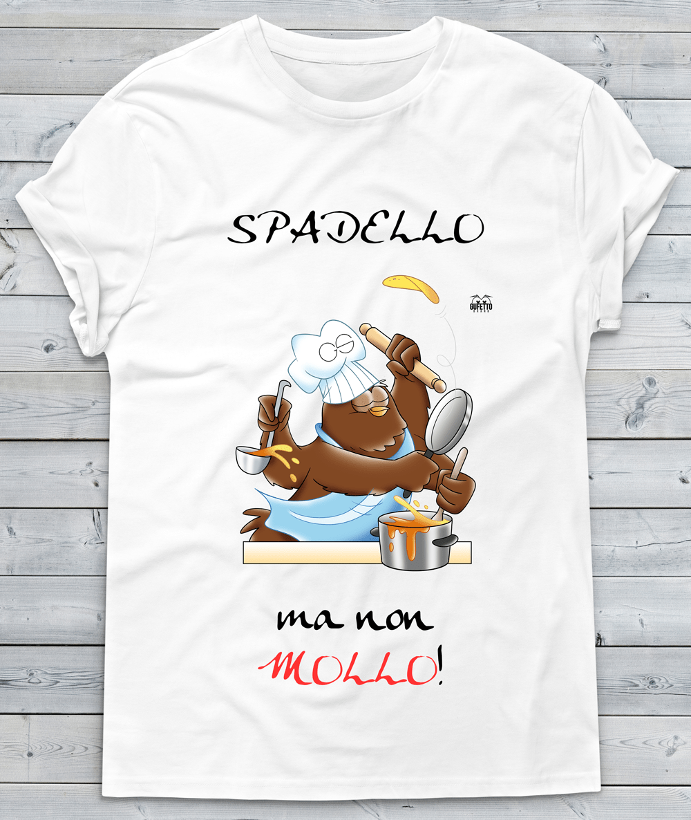 BLACKF. T-shirt Uomo In Cucina Spadello ma non - Gufetto Brand 