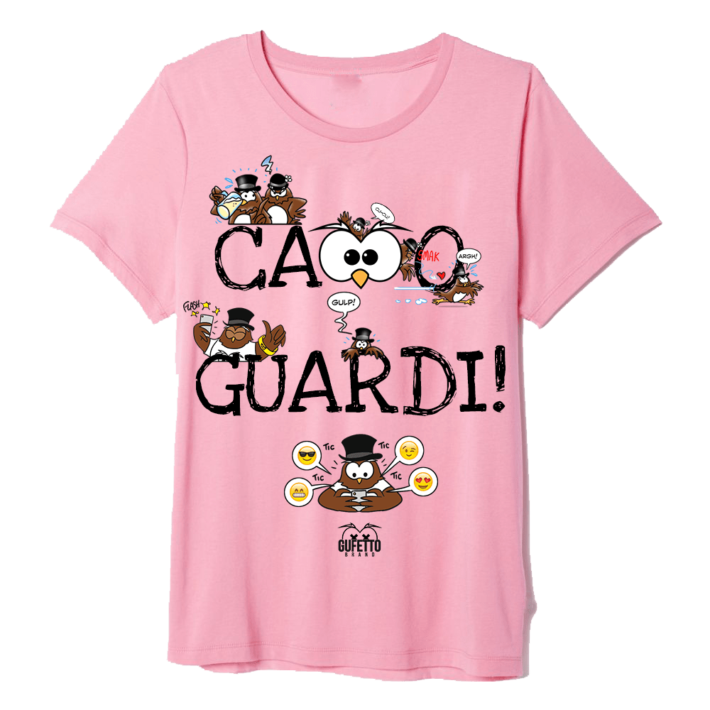 BLACKF. T-shirt Donna Pink Gufetti Edition Cazzo Guardi - Gufetto Brand 