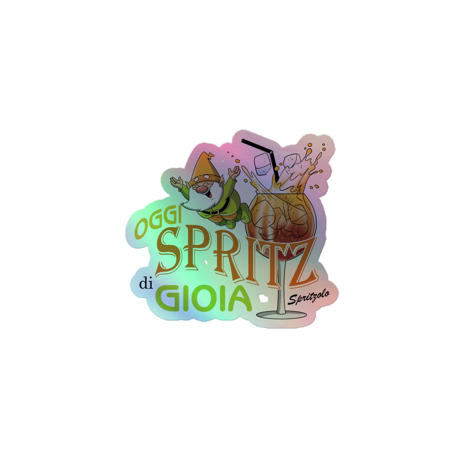 Adesivi olografici SPRITZ DI GIOIA - Gufetto Brand 
