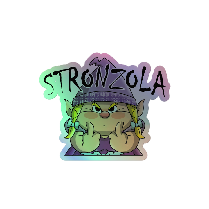 Adesivi olografici STRONZOLA - Gufetto Brand 