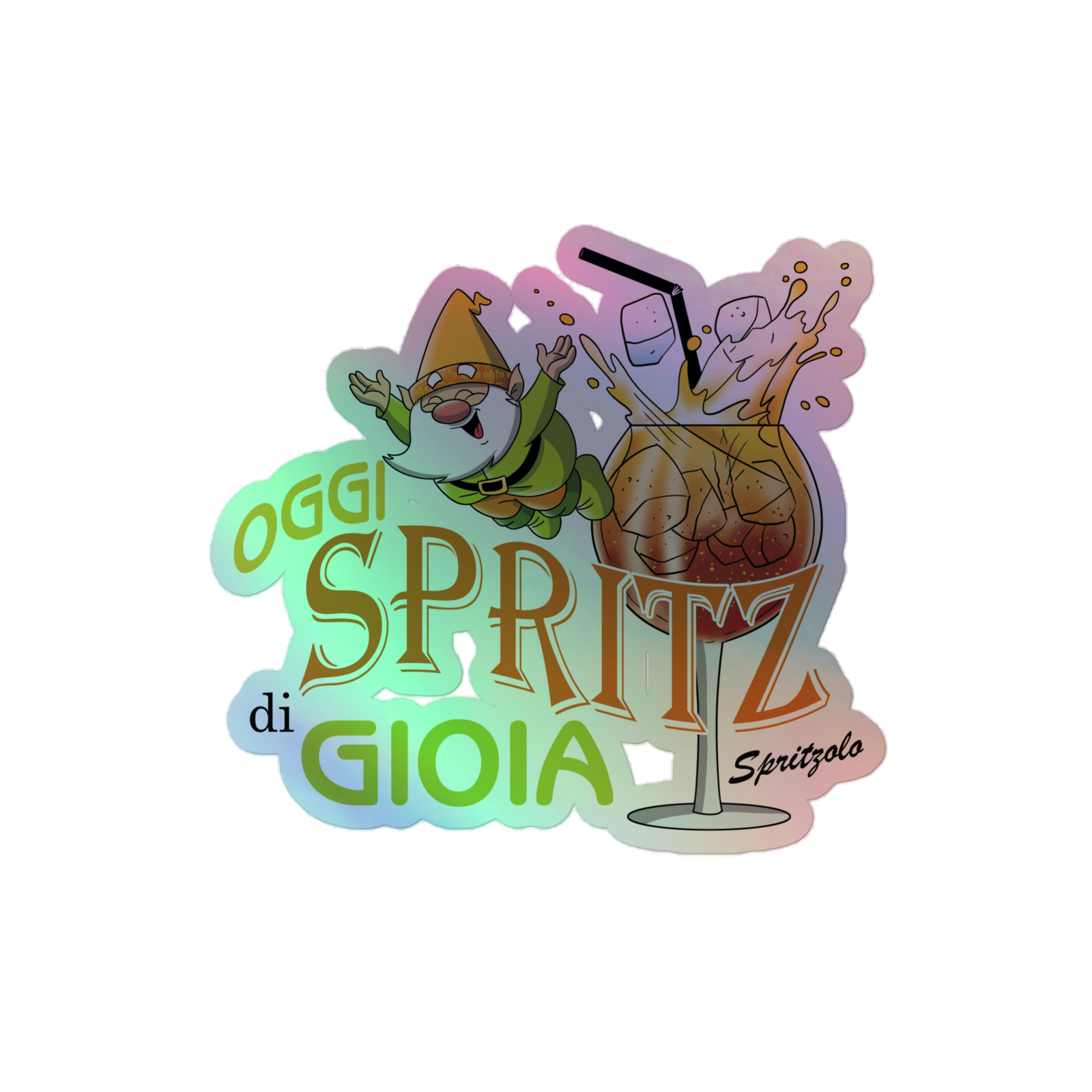 Adesivi olografici SPRITZ DI GIOIA - Gufetto Brand 