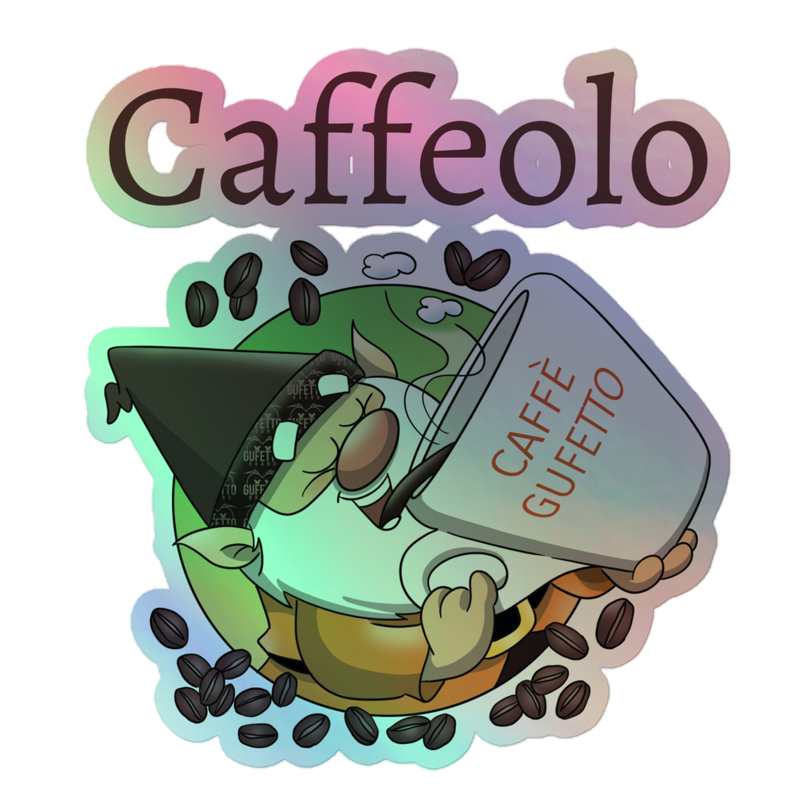 Adesivi olografici CAFFEOLO 2 - Gufetto Brand 