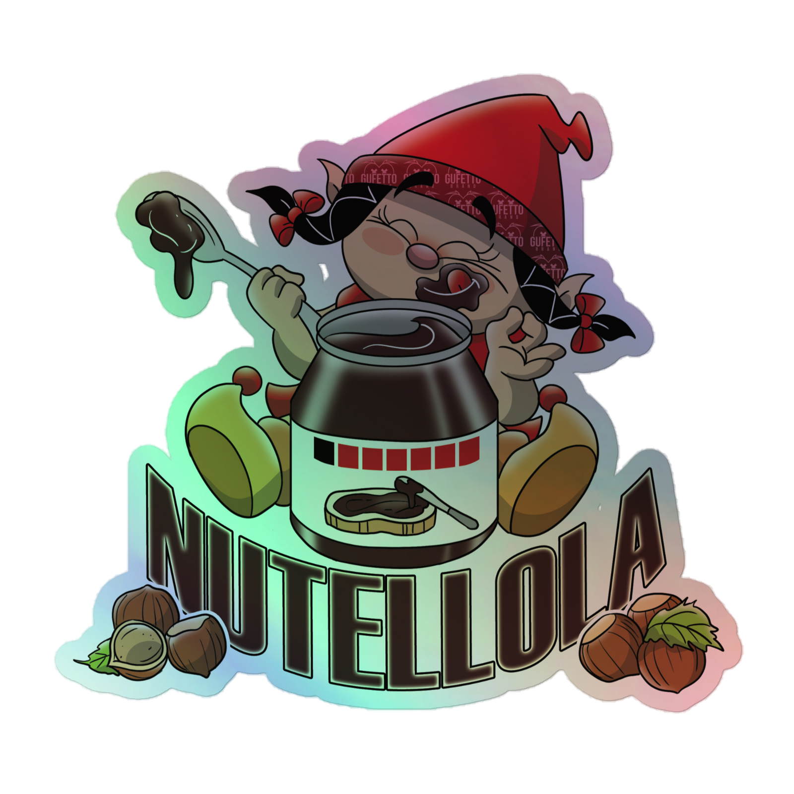 Adesivi olografici NUTELLOLA - Gufetto Brand 