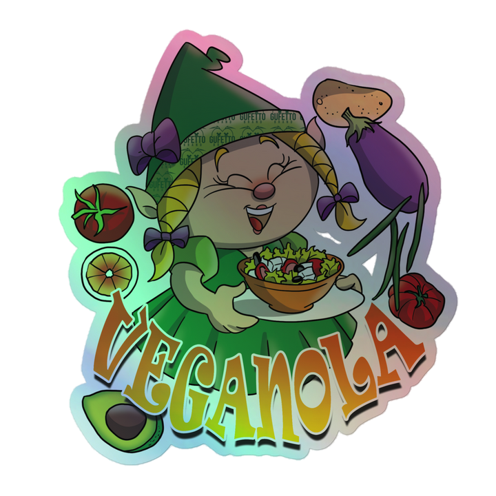 Adesivi olografici VEGANOLA - Gufetto Brand 