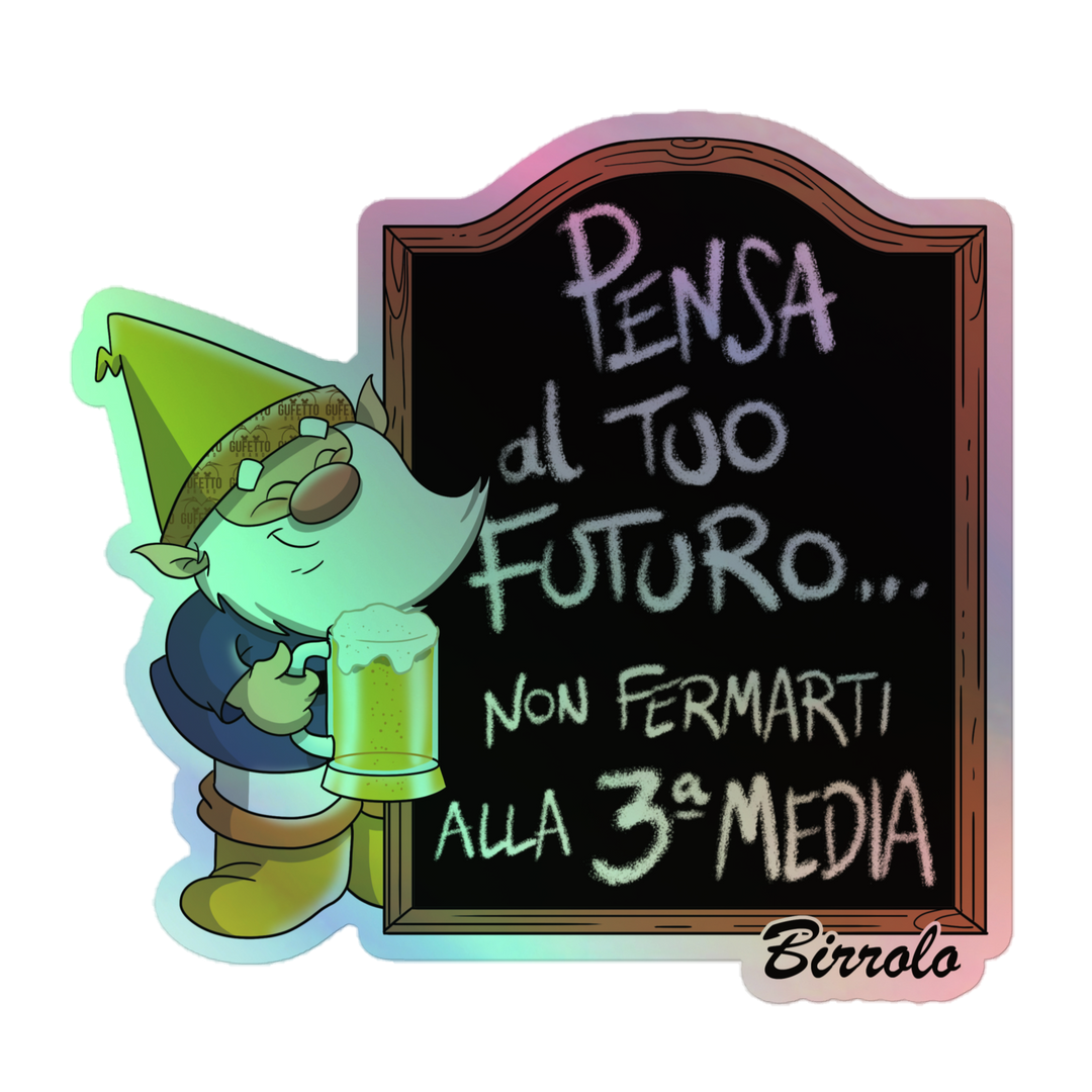 Adesivi olografici BIRROLO TERZA MEDIA - Gufetto Brand 