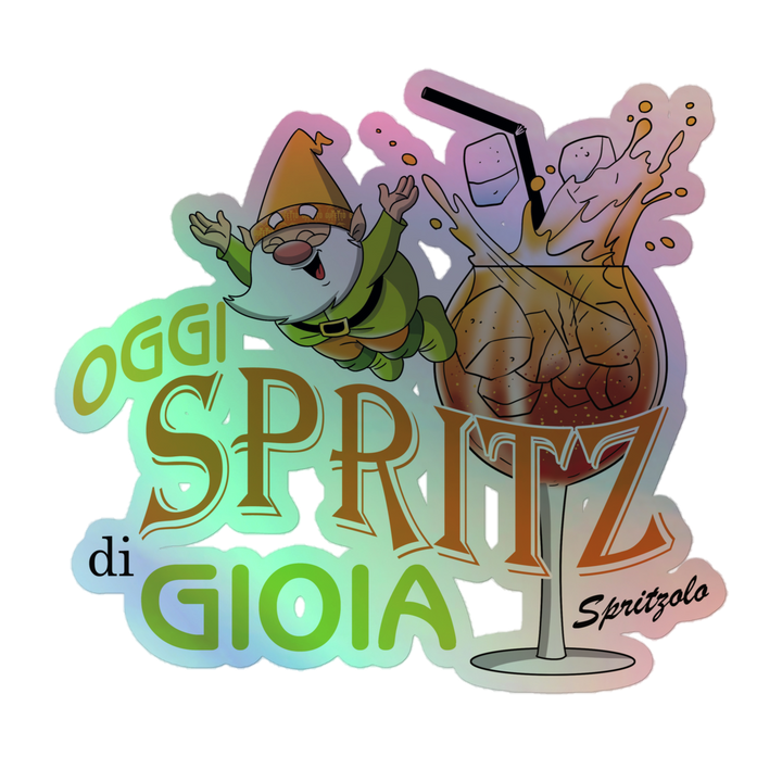 Adesivi olografici SPRITZ DI GIOIA - Gufetto Brand 